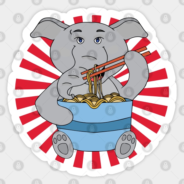 Elephant Ramen Sticker by DiegoCarvalho